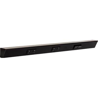 Task Lighting 30'' TR Switch Series Angle Power Strip, Right Switches, Black Finish, Black...