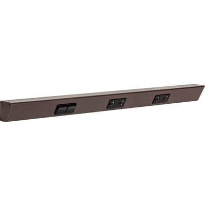 Task Lighting 30'' TR Switch Series Angle Power Strip, Left Switches, Bronze Finish, Black... by Task Lighting