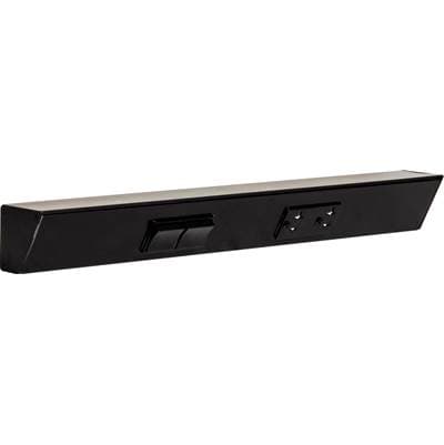 Task Lighting 18'' TR Switch Series Angle Power Strip, Left Switches, Black Finish, Black...