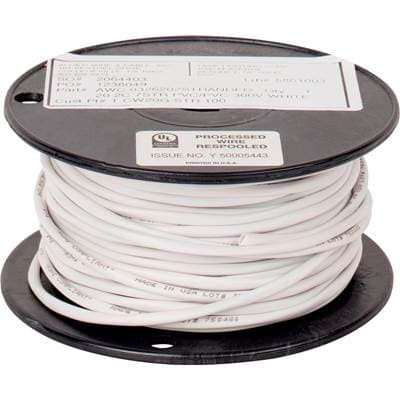 Task Lighting 100 Ft In-wall Rated Stranded Connection Wire, 20 Gauge - White by Task Lighting