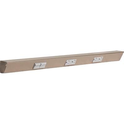 Task Lighting 30'' TR Switch Series Angle Power Strip, Left Switches, Satin Nickel Finish, Grey...