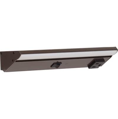 Task Lighting 10-1/2'' 200 Lumen Direct Voltage DV Lighted Power Strip, Bronze Finish, Black...