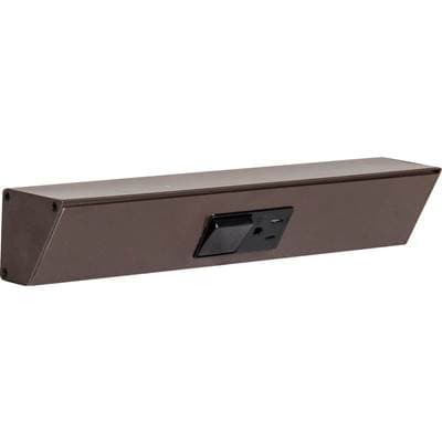 Task Lighting 12'' TR Switch Series Angle Power Strip, Single Switch, Bronze Finish, Black Switch...