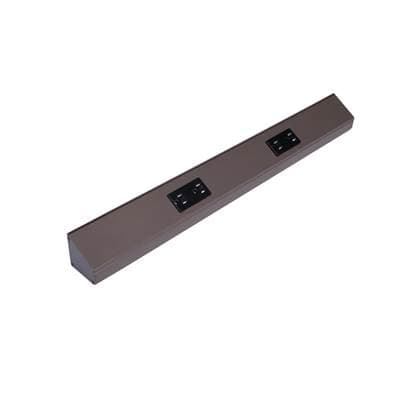 Task Lighting 12'' TR Series Angle Power Strip, Bronze Finish, Black Receptacles by Task Lighting