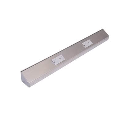 Task Lighting 12'' TR Series Angle Power Strip, Satin Nickel Finish, Grey Receptacles by Task Lighting