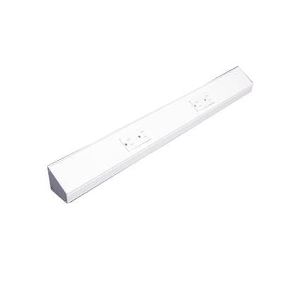 Task Lighting 12'' TR Series Angle Power Strip, White Finish, White Receptacles by Task Lighting