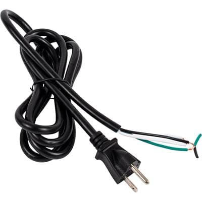 Task Lighting Black 18/3 SJT Electrical Cord, 6ft