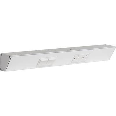 Task Lighting 18'' TR Switch Series Angle Power Strip, Left Switches, White Finish, White...