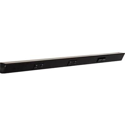 Task Lighting 36'' TR Switch Series Angle Power Strip, Right Switches, Black Finish, Black...