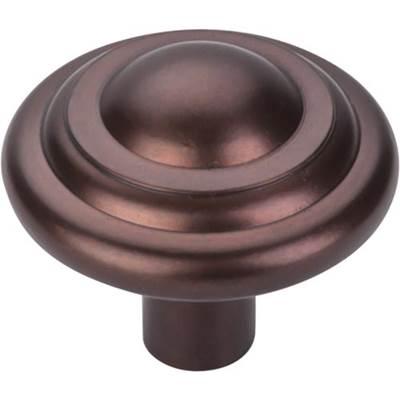 Aspen Button Knob 1 3/4 Inch Mahogany Bronze