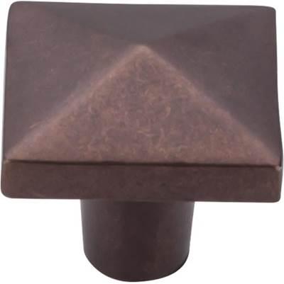 Aspen Square Knob 1 1/2 Inch Mahogany Bronze by Top Knobs