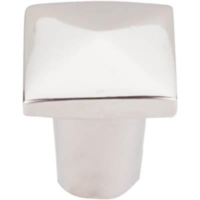 Aspen II Square Knob 3/4 Inch Polished Nickel by Top Knobs