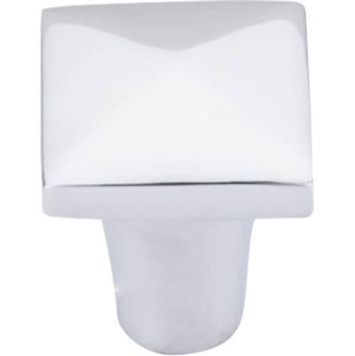 Aspen II Square Knob 7/8 Inch Polished Chrome by Top Knobs