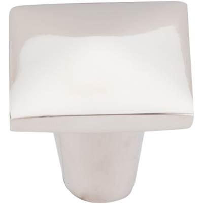 Aspen II Square Knob 1 1/4 Inch Polished Nickel by Top Knobs