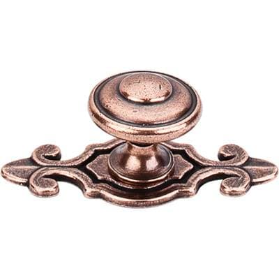 Top Knobs Canterbury Knob 1 1/4 Inch W/backplate - Old English Copper