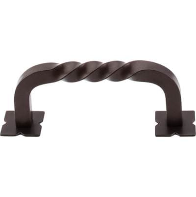 Top Knobs Square Twist D Pull 3 Inch (c-c) W/backplates - Oil Rubbed Bronze