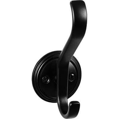 Top Knobs Reeded Hook 4 11/16 Inch - Flat Black by Top Knobs