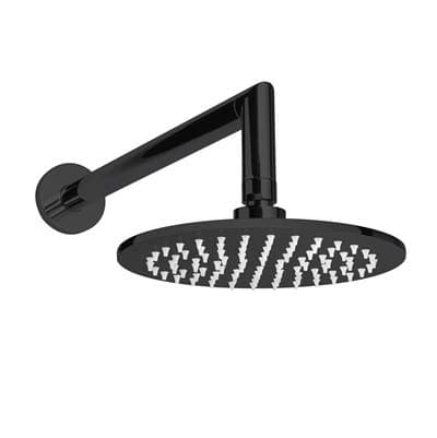 Thermasol Shower Arm and Rain Head Round - Matte Black by ThermaSol