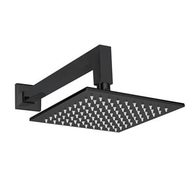 Thermasol Shower Arm and Rain Head Square - Matte Black by ThermaSol