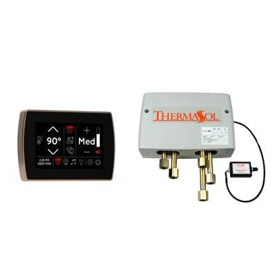 Thermasol Digital Shower Package with Flushmount Signatouch - Satin Nickel