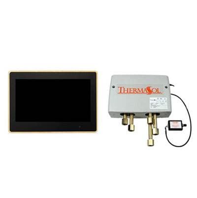 Thermasol Digital Shower Package with 10'' Thermatouch Trim Upgraded - Antique Brass