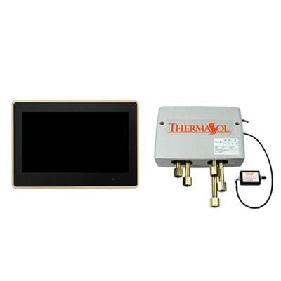 Thermasol Digital Shower Package with 10'' Thermatouch Trim Upgraded - Polished Brass