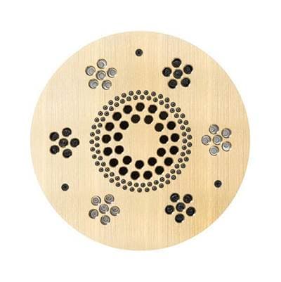 Thermasol Serenity Light, Sound, Rain System Round - Antique Brass by ThermaSol
