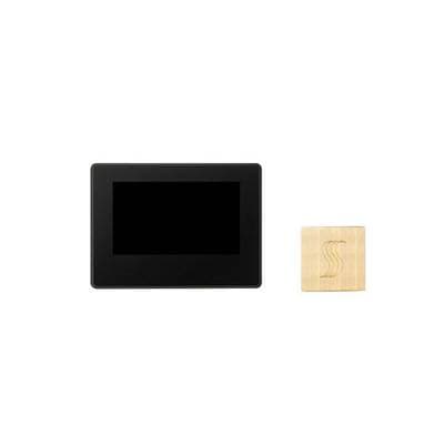 Thermasol Thermatouch 7'' Control and Steam Head Kit Square - Antique Brass