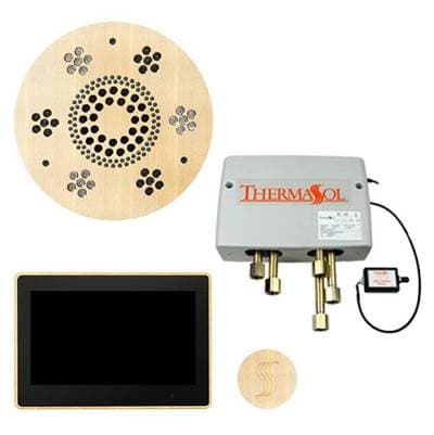 Thermasol the Total Wellness Package with 10'' Thermatouch Trim Upgraded Round - Antique Brass
