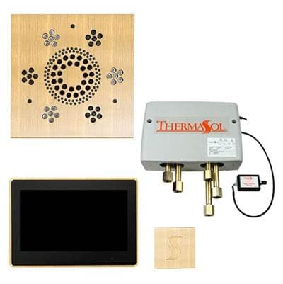 Thermasol the Total Wellness Package with 10'' Thermatouch Trim Upgraded Square - Antique Brass by ThermaSol
