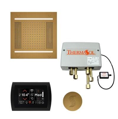 Thermasol the Total Wellness Package Hydrovive14 with Signatouch Round - Antique Brass