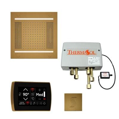 Thermasol the Total Wellness Package Hydrovive14 with Signatouch Square - Antique Brass