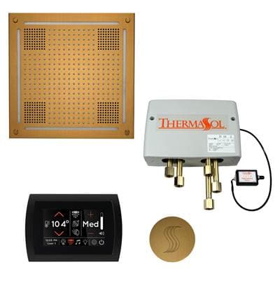 Thermasol the Total Wellness Package Hydrovive with Signatouch Round - Antique Brass