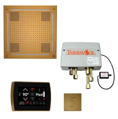 Thermasol the Total Wellness Package Hydrovive with Signatouch Square - Antique Brass by ThermaSol