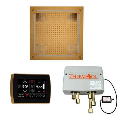 Thermasol the Wellness Hydrovive Shower Package with Signatouch Square - Antique Brass