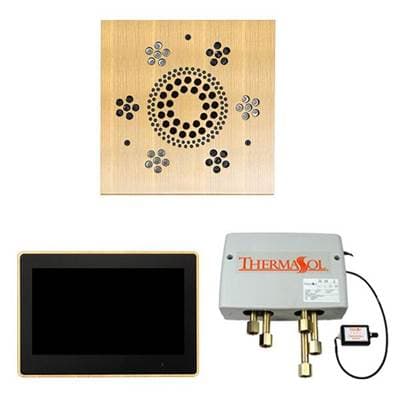 Thermasol the Wellness Shower Package with 10'' Thermatouch Square - Antique Brass by ThermaSol