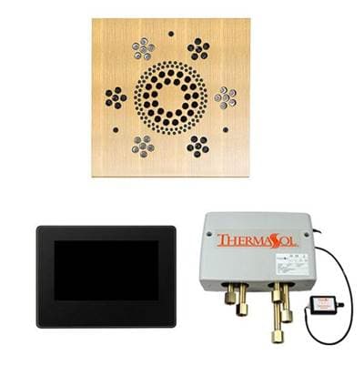 Thermasol the Wellness Shower Package with 7'' Thermatouch Square - Antique Brass by ThermaSol