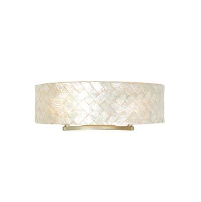 Varaluz Radius 2-Lt Bath - Herringbone Capiz - Gold Dust