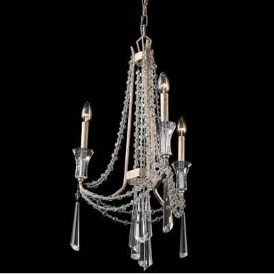Varaluz Barcelona 3-Lt Crystal Chandelier - Transcend Silver by Varaluz