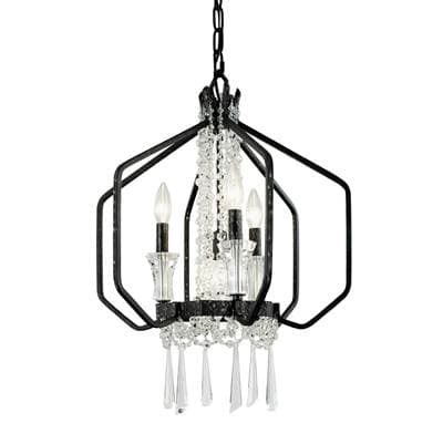 Varaluz Barcelona 4-Lt Crystal Pendant - Onyx