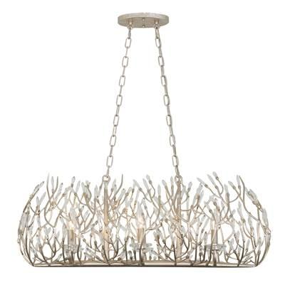 Bask 6-Lt Crystal Linear Pendant - Gold Dust by Varaluz