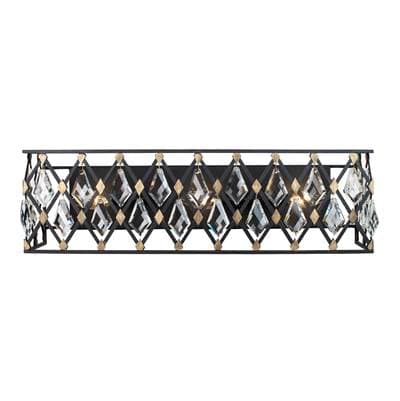Varaluz Windsor 3-Lt Crystal Bath - Carbon/havana Gold - Carbon Havana Gold by Varaluz