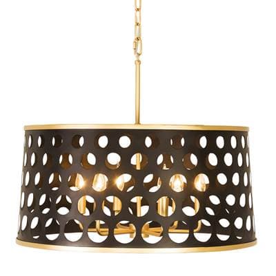 Varaluz Bailey 6-Lt Pendant - Matte Black/french Gold - Matte Black French Gold