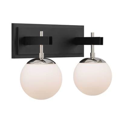 Varaluz Allie 2-Lt Bath - Black/polished Nickel - Black Polished Nickel