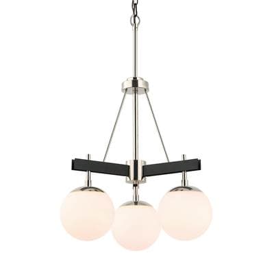 Varaluz Allie 3-Lt Chandelier - Black/polished Nickel - Black Polished Nickel