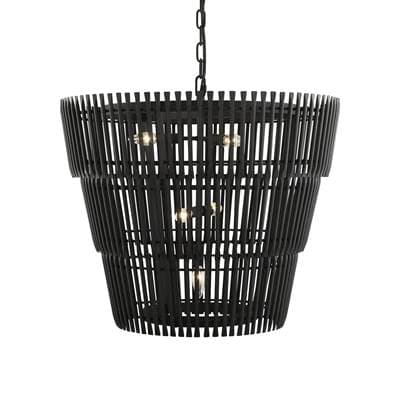 Varaluz Apollo 6-Lt 3-Tier Pendant - Carbon Black by Varaluz