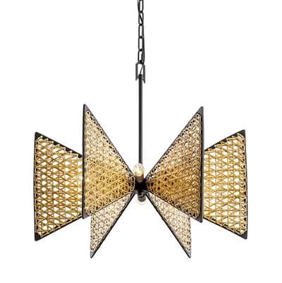 Varaluz Machina 6-Lt Chandelier - Matte Black/sulihiya - Matte Black Sulihiya by Varaluz