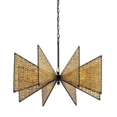 Varaluz Machina 8-Lt Chandelier - Matte Black/sulihiya - Matte Black Sulihiya