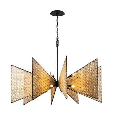 Varaluz Machina 16-Lt Chandelier - Matte Black/sulihiya - Matte Black Sulihiya