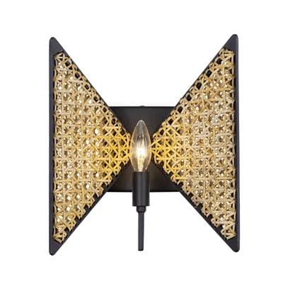Varaluz Machina 1-Lt Sconce - Matte Black/sulihiya - Matte Black Sulihiya